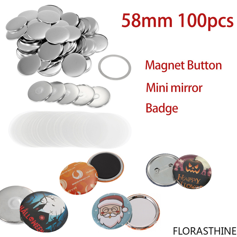 Button Badge Blank - 100 set bahan pembuatan pin button