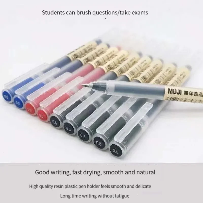 6/8 Buah/Set Pena Gel MUJIs Hi - Muji Stationery Gel Pen ulasan dan harga