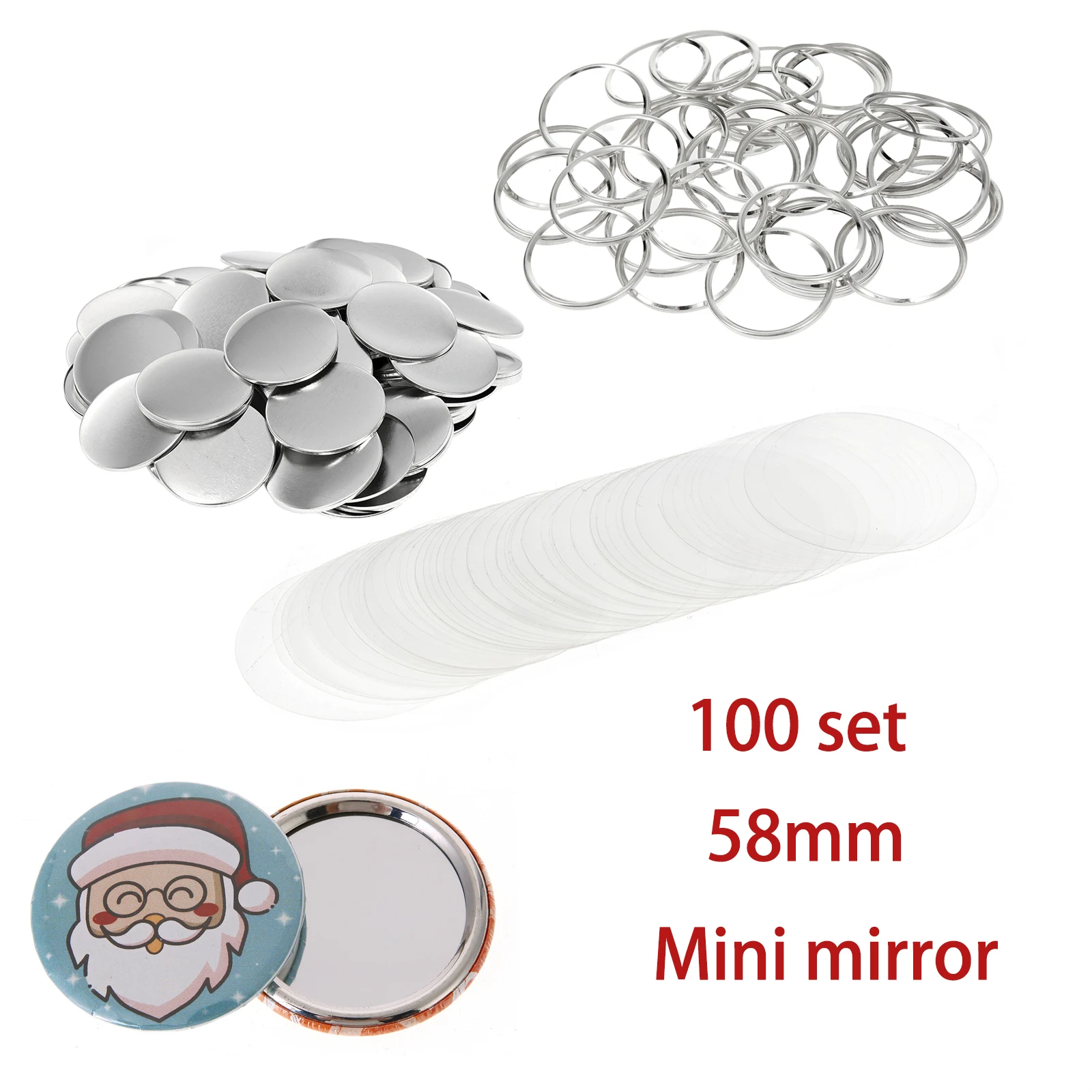 100 set bahan pembuatan pin bu - Button Badge Blank ulasan dan harga